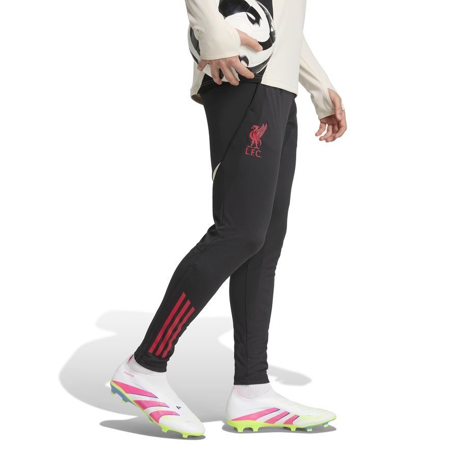 Liverpool Training Trousers Tiro 25 - Black/Strawberry Red - Men's-SoccerKits Hub | Buy Soccer Jerseys Online